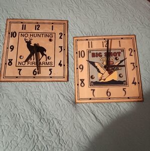 Vintage, Man Cave, Metal Clocks